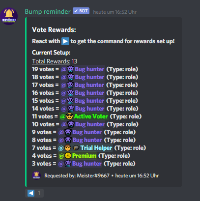 Add many vote rewards